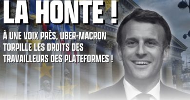A une voix près à l’Assemblée, Uber-Macron torpille les droits des travailleurs des plateformes !